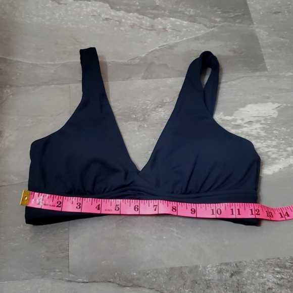 NWOT Seafolly Australia V Neck Crop Bikini Top. Eco Collective True Navy. 6 US. - Picture 2 of 9